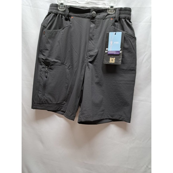 NWT Gray Mier Bi-Component Stretch Fabric knee Length Hiking Outdoor Shorts 6 - Picture 1 of 10